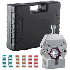 Uimoso 71550 Manually Operated A/C Hose Crimper Tool Kit W/ 4 Dies Hand Portable