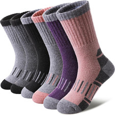 Kids Merino Wool Hiking Socks Boys Girls Toddlers Winter Warm Thick Thermal Cush