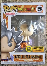 Funko Pop! Dragon Ball Z Goku Ultra Instinct 1694 Hot Topic Exclusive