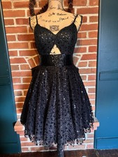 JVN Jovani Women's Formal Dress Black with Sequins Size 4 Hoco