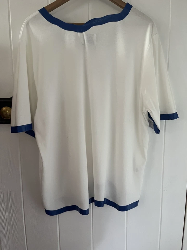 Petit Bateau Vanessa Schindler Colaboración, Diseñador Blanco/Azul Marino T/Túnica, Talla X Nuevo con Etiquetas Foto 3 de 4