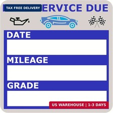 Oil Change Stickers, Static Cling 120 Count 2x2 Inches Oil Change Reminder Stick
