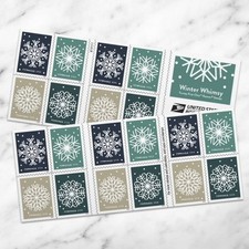 Assorted winter holiday designs - 20 per sheet