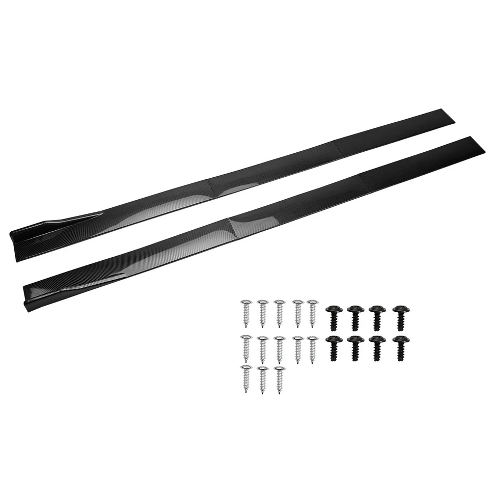 78.7" Carbon Fiber Side Skirts Extensions Rocker Panel Lip For Subaru Legacy WRX Foto 3 de 4