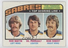 1976-77 Topps Rick Martin Gilbert Perreault Rene Robert #214 HOF 1m8