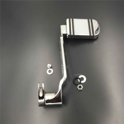 Chrome 3-Hollow-out Rear Brake Lever w/ pad Fit Road King Street Glide CVO Tri G