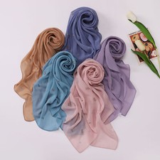 Women Muslim Chiffon Square Scarf Rhinestone Head Cover Shawl Stole Wrap 90 90Cm