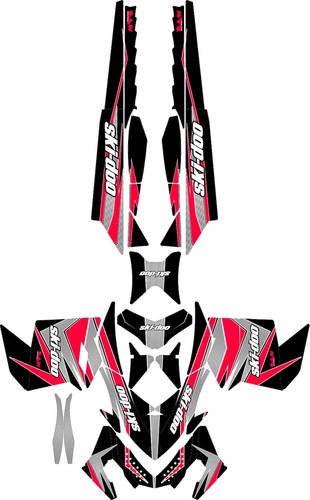2007 to 10 Ski Doo Graphic Kit Wrap Decals Design SNOWMOBILE TUNNEL DECO - Picture 3 of 10