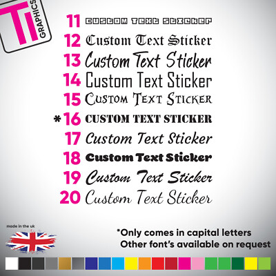 Vinyl Names Décor Decals, Stickers & Vinyl Art 1000mm CUSTOM TEXT Vinyl Sticker Decal For Shop/Car/Boat/Caravan U2013 CFX Vinyl Lettering Décor Decals, Stickers & Vinyl Art - Foto 10