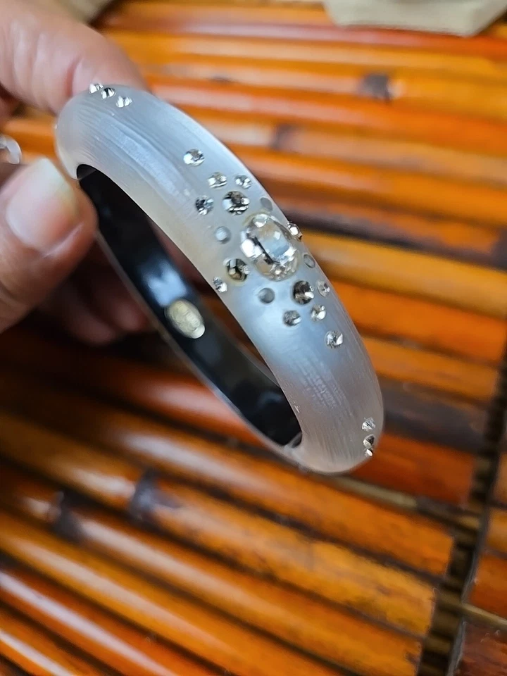 Hermosa Pulsera Alexis Bittar Cristal Lucite Blanco