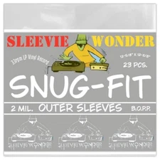 23 LP Outer Sleeves - 2mil Snug Fit Plastic for 33rpm Vinyl Record Albums 12-5/8