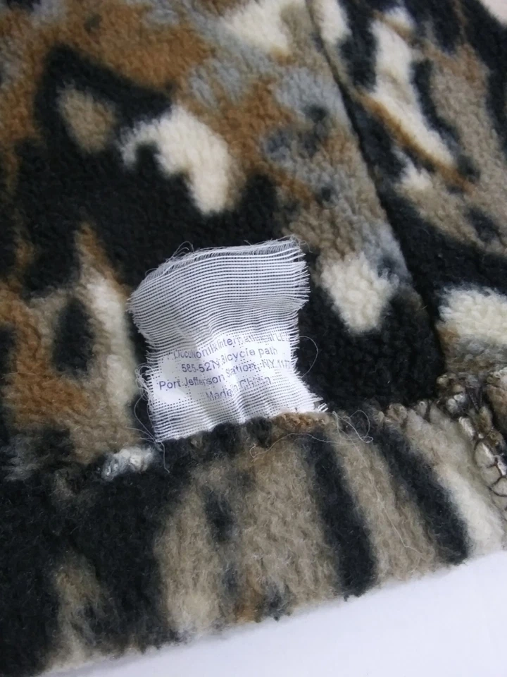 Camo Balaclava Hood Mask Brown Gray Black Hunting Outdoors Fleece Adjustable - Image 3 of 4