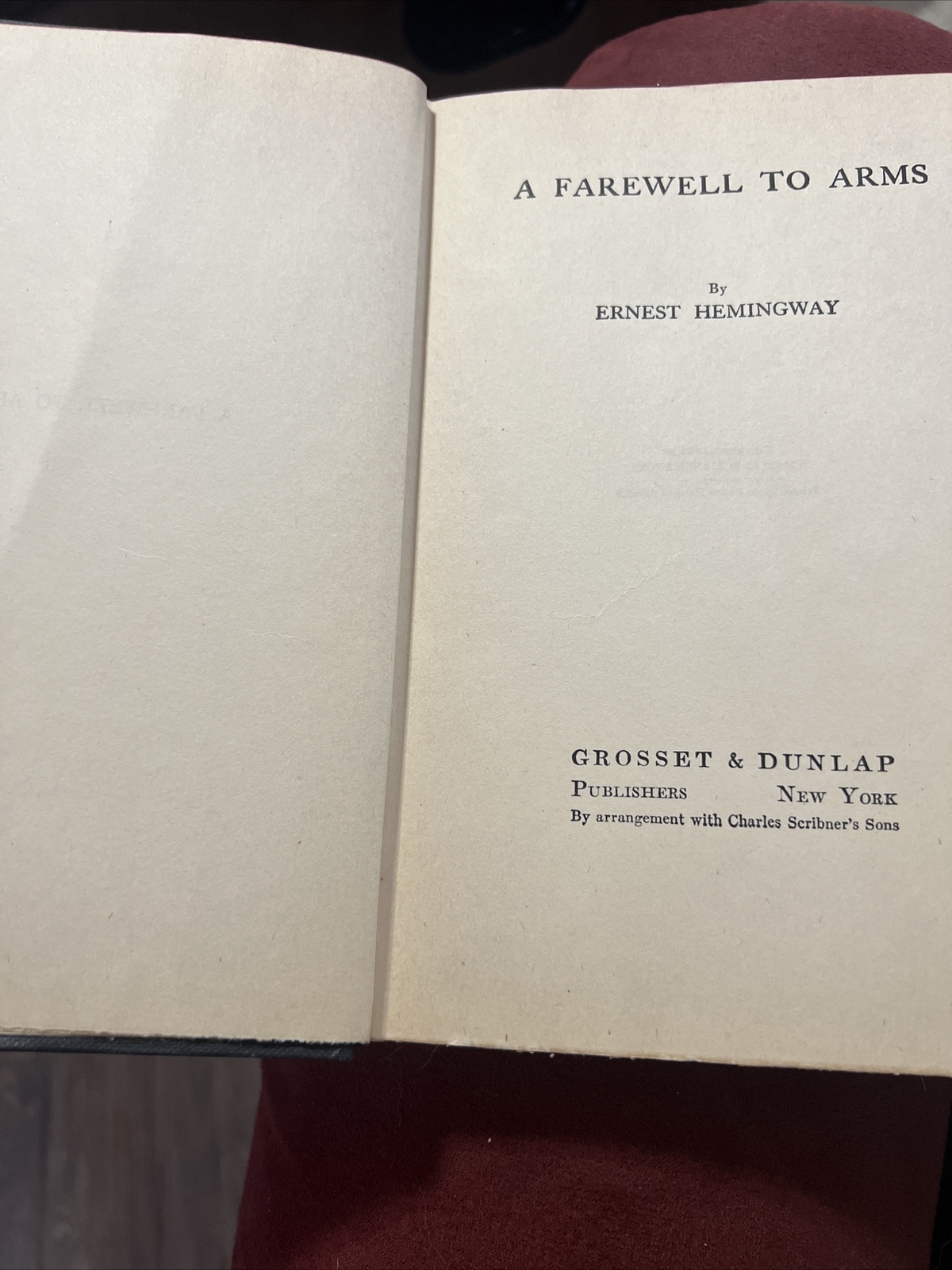 A FAREWELL TO ARMS by Ernest Hemingway 1929 Grosset & Dunlap 1st Ed. eBay