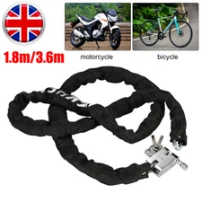 HEAVY DUTY STRONG MOTORCYCLE MOTORBIKE BIKE SECURITY CHAIN AND PADLOCK LOCK