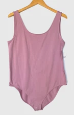 Gap Women's Bodysuit Purple Sizes L & XL Cotton Spandex Fitted Scoop Neck New