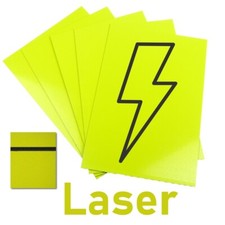 Graviermaterial Plastik für LASERgraviermaschine gelb-schwarz 5 Stk 20x30cm #270