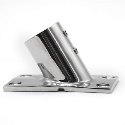 Boat Hand Rail Fitting-60 Degree 7/8 inch Rectangular Base-Marine 316 Stainle...