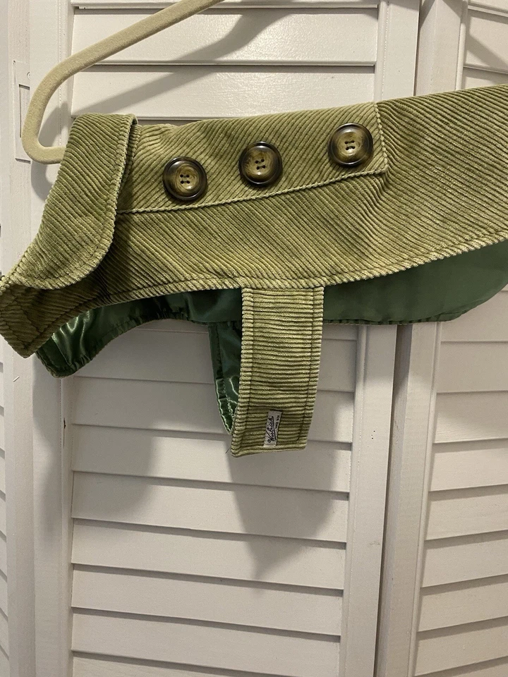 WOOLRICH DOGGY “Vest/Jacket” Size Medium Olive Green Corduroy Cotton EUC - Image 2 of 4