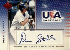 Drew Stubbs 2005 Upper Deck USA Baseball Team Signatures #S-26 Blue Ink /250
