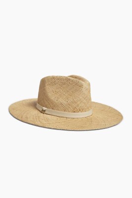vitamin A Capri Hat Natural Beige Straw Summer Resort One  display picture 3