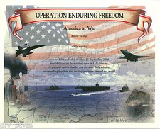 Operation Enduring Freedom Certificate blank mint US Naval Institute Afghanistan