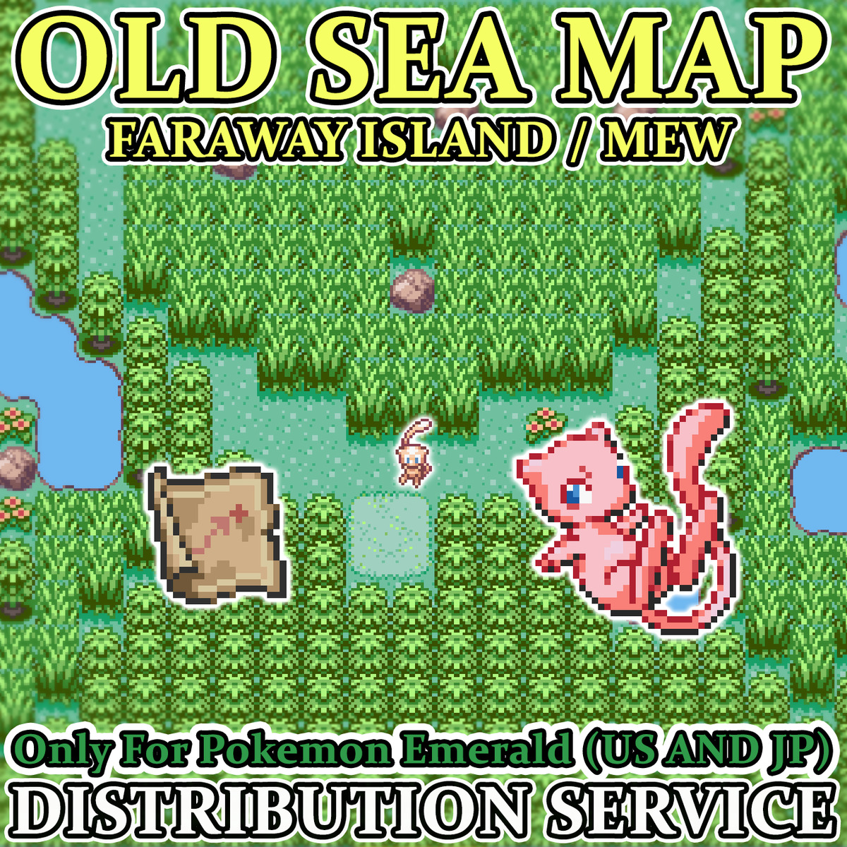 Emerald Old Sea Map Faraway Island Mew Service eBay