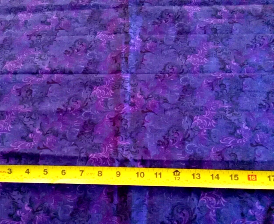Tecido de algodão redemoinhos importações mar do sul roxo 'complementos' 22"x44" - Imagem 3 de 3