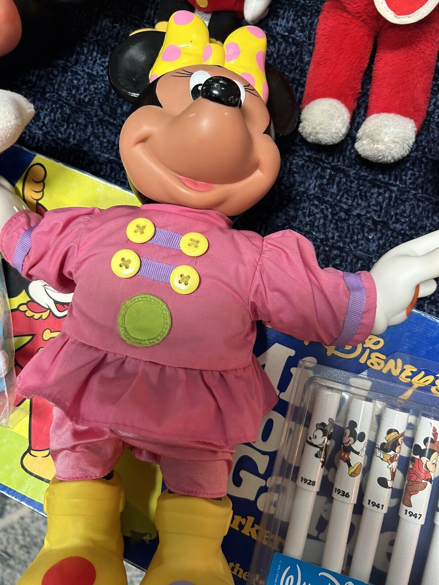 Huge Rare Vintage Mickey and Minnie Mouse Plush Collection