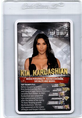 2019 Top Trumps Kim Kardashian Card