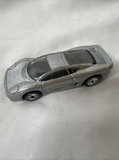 Vintage Hot Wheels 1992 Jaguar Die Cast Sports Car Toy Silver Malaysia