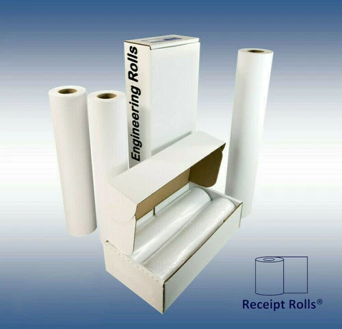 24" x 150' CAD 20 lb. Bond Inkjet Wide-Format Plotter Paper - 2.0" Core 4 Rolls