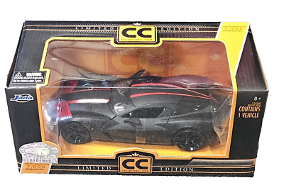 JADA 1/24 COLLECTOR'S CLUB FLAT BLACK/RED 2009 CHEVY CORVETTE CONCEPT NEW