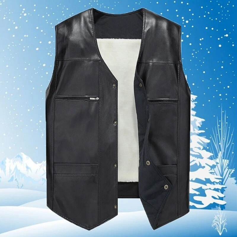 gilet simili cuir homme