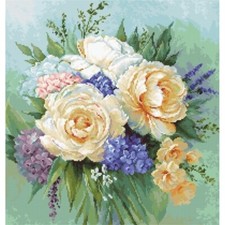 Counted Cross Stitch Kit Flowers Luca-S DIY