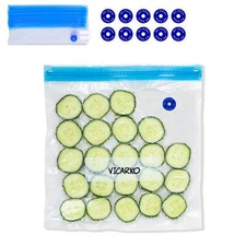 30 Vacuum Zipper Bags Vacuum Sealer Bags Food Storage Reusable Bags With Double 