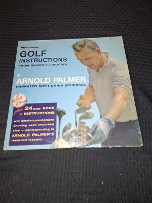ARNOLD PALMER 1960's Golf Instruction Double LP Vinyl Record Album W/ Booklet