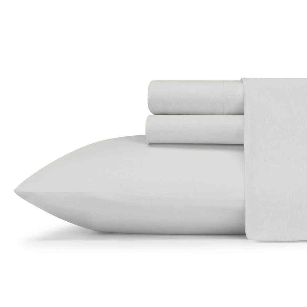 Jersey Knit 4-Piece Solid Cotton Blend King Sheet Set