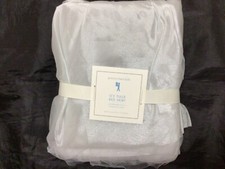 POTTERY BARN KIDS ICY TULLE BED SKIRT QUEEN BLUE  NEW