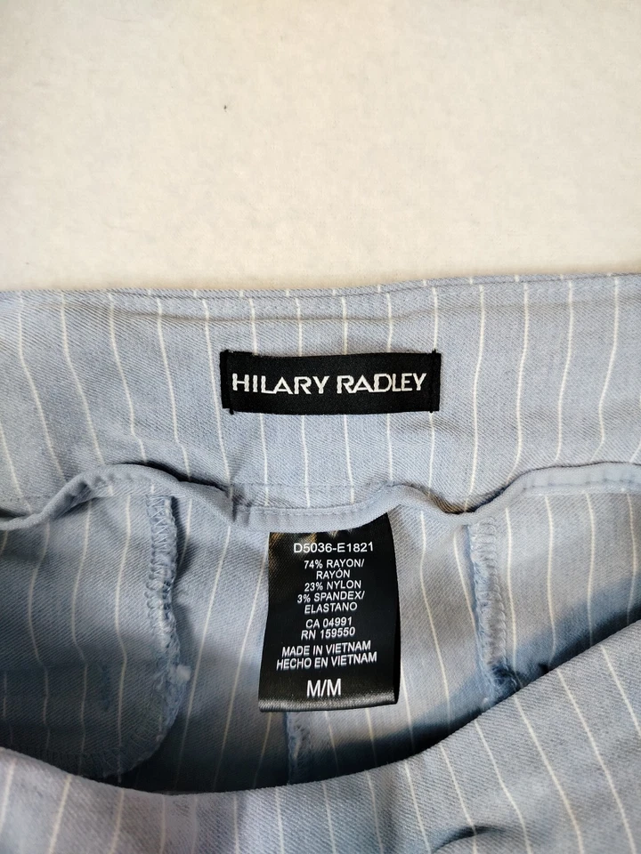 Pantalones Cortos Hilary Radley Para Mujer Medianos Blanco Azul Rayas Classiccore Minimalista Foto 3 de 4