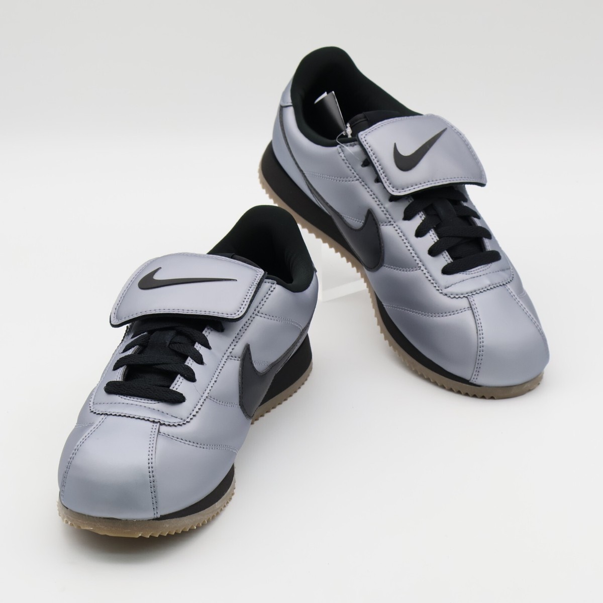 HQ3490-099 Nike Cortez Leather SE Metallic Cool Grey Black