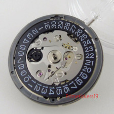 Genuine Mechanical Automatic NH35 Watch Movement Black/White Date High Accuracy