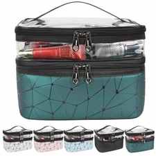 Women Large Makeup Bag Cosmetic Case Storage Handle Travel Organizer Artist Bag