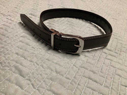 Kids Size 24 Bonded Leather Wrangler Reversible Buckle Black/drown Belt - Picture 6 of 6