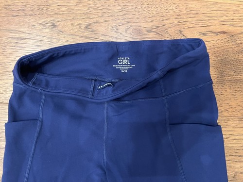 Athleta Girl Stash Your Treasures Capri Legging Blue Activewear Size XL/14 - Picture 2 of 3