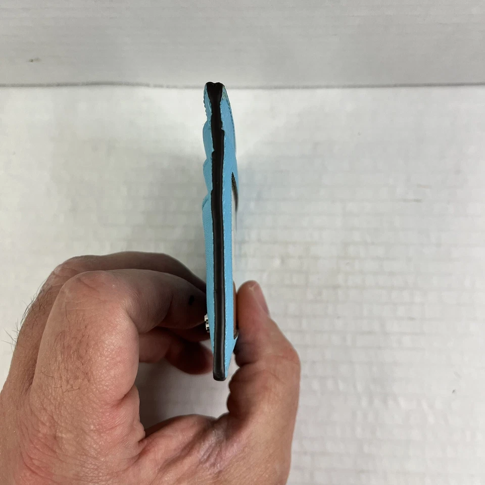 MICHAEL KORS JET SET TRAVEL LG SAFFIANO CUERO TARJETERO COLOR AZUL AZULADO Foto 4 de 4