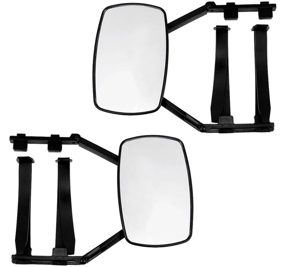 2X Espejo de remolque con clip para remolque transporte seguro extensión ajustable universal Foto 2 de 4