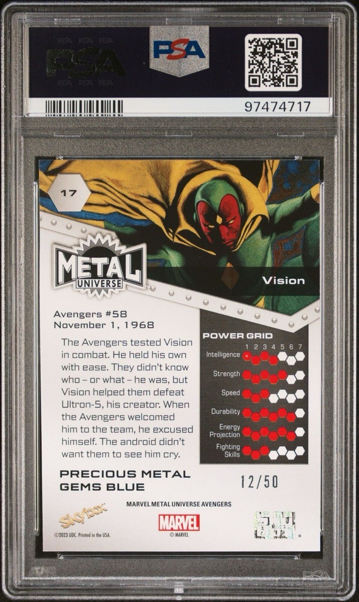 2024 Marvel Metal Universe Vision Blue PMG /50 Psa 8 | eBay