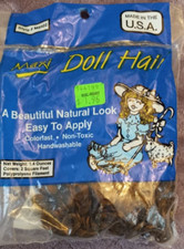Maxi Doll Hair Reddish Brown Natural Curly 1.4 Oz NIP Made in USA Style M8502