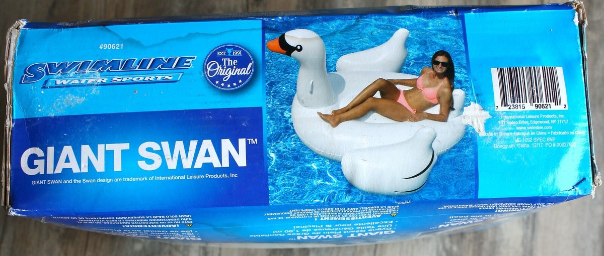 Inflatable Pool Float Swimline 90621 Giant Swan Inflatable Ride-On ...