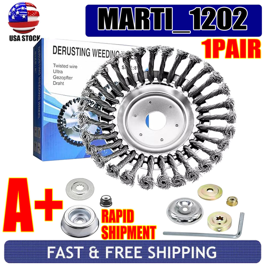 Trimmer Head Grass Trimming Tools Steel Wire Wheel Garden Weed/Brush Lawn Mower